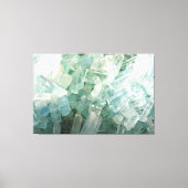 Aquamarine Gemstone Crystal Stretched Canvas (Voorkant)