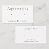 Aquamarine Gemstone die juwelier display Kaart ver (Voorkant / Achterkant)