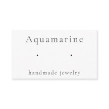 Aquamarine Gemstone die juwelier display Kaart ver