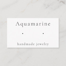 Aquamarine Gemstone die juwelier display Kaart ver
