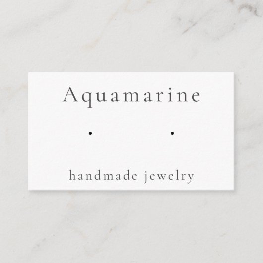 Aquamarine Gemstone die juwelier display Kaart ver (Voorkant)