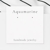 Aquamarine Gemstone die juwelier display Kaart ver