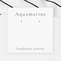 Aquamarine Gemstone die juwelier display Kaart ver