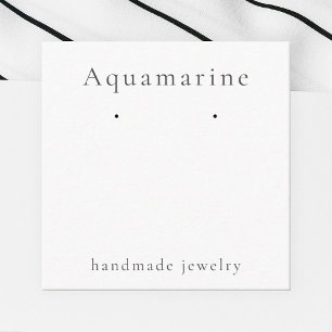 Aquamarine Gemstone die juwelier display Kaart ver