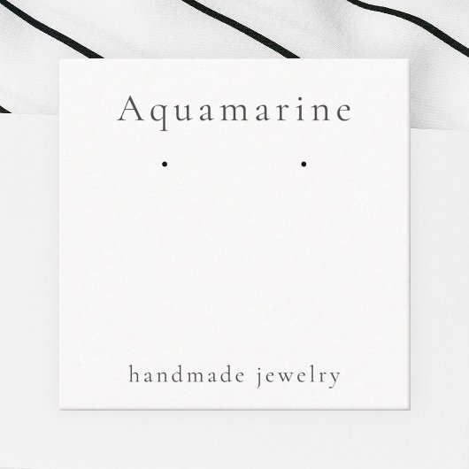 Aquamarine Gemstone die juwelier display Kaart ver