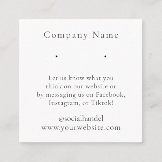 Aquamarine Gemstone die juwelier display Kaart ver (Achterkant)