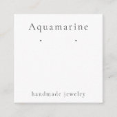 Aquamarine Gemstone die juwelier display Kaart ver (Voorkant)
