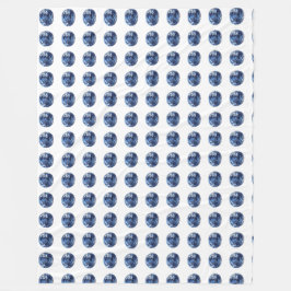 Aquamarine Gemstone, Sky Blue Fleece Deken