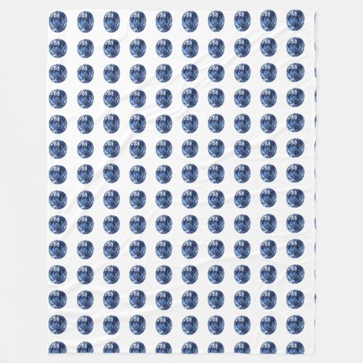 Aquamarine Gemstone, Sky Blue Fleece Deken (Voorkant)