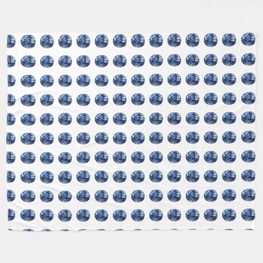 Aquamarine Gemstone, Sky Blue Fleece Deken (Voorkant (Horizontaal))