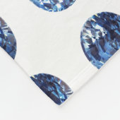 Aquamarine Gemstone, Sky Blue Fleece Deken (Hoek)