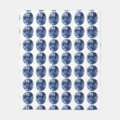 Aquamarine Gemstone, Sky Blue Fleece Deken (Voorkant)