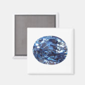 Aquamarine Gemstone Sky Blue Magneet (Voorkant / Achterkant)