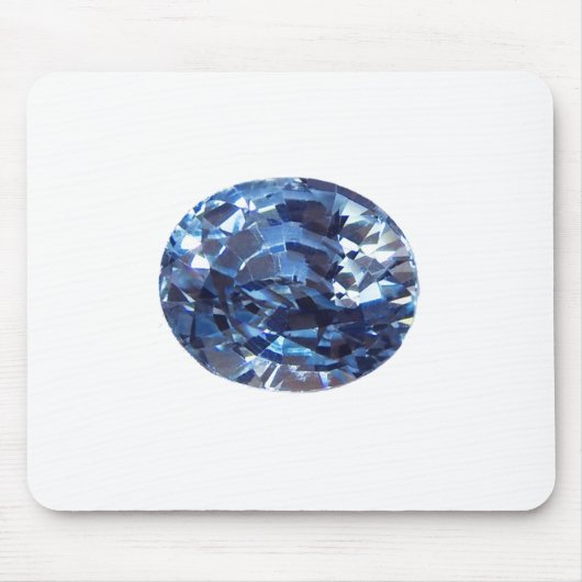 Aquamarine Gemstone Sky Blue Muismat (Voorkant)