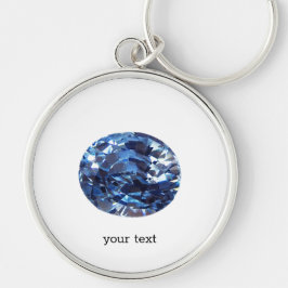 Aquamarine Gemstone, Sky Blue Sleutelhanger