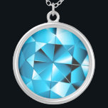 Aquamarine Gemstone Sterling Silver Ketting<br><div class="desc">Esterling zilversieraden met een gemstone-achtige wateramarinehanger</div>