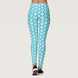 Aquamarine gemstone waterverf kunst leggings