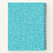 Aquamarine Glitter Spiral-laptop Notitieboek (Achterkant)