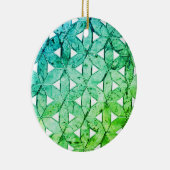 Aquamarine-groene mozaïek | Levensbloem Keramisch Ornament (Rechts)