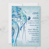 Aquamarine Jellyfish Invitation Kaart (Voorkant)