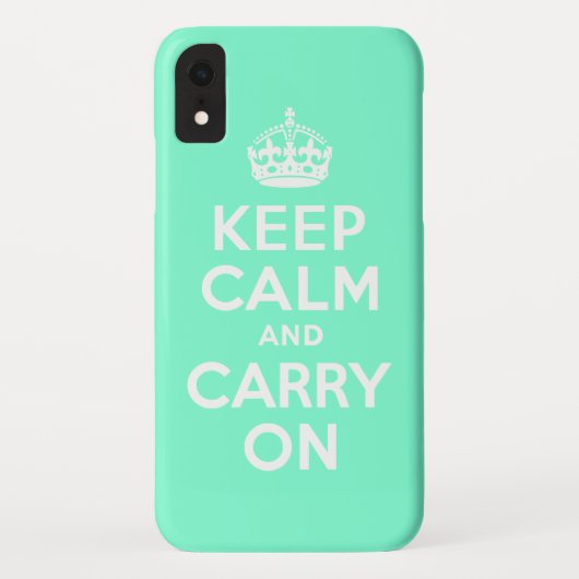 Aquamarine Kalm bewaren en doorgaan Case-Mate iPhone Case (Achterkant)