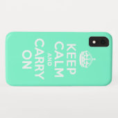 Aquamarine Kalm bewaren en doorgaan Case-Mate iPhone Case (Achterkant (horizontaal))