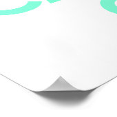 Aquamarine Kalm bewaren en doorgaan Poster (Hoek)