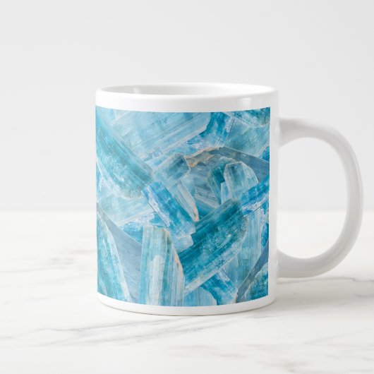 Aquamarine March Birthday Crystal Gemstone 20 oz Grote Koffiekop (Rechts)