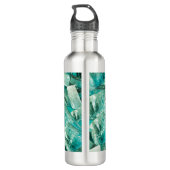 Aquamarine March Birthstone Blue Green Crystal Gem Waterfles (Achterkant)