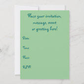 Aquamarine Mermaid Invitation Kaart (Achterkant)