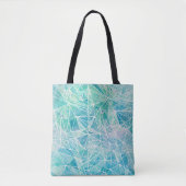 aquamarine met canvas tas van de witte geometrieru (Voorkant)