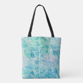 aquamarine met canvas tas van de witte geometrieru (Achterkant)