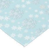 Aquamarine met Snowflakes Holiday Table Cloth Tafelkleed (Gekanteld)