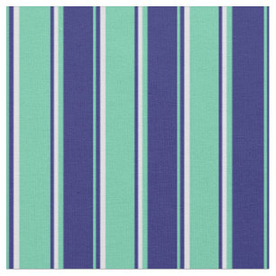 Aquamarine, Midnight Blue en Lavender Stripes Stof