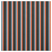 Aquamarine, Midnight Blue, Light Grey, Red & Black Stof (Swatch)