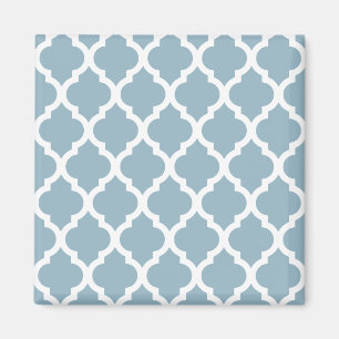 Aquamarine Moroccan Tile Trellis Magneet