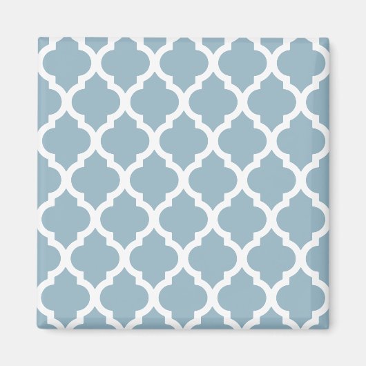 Aquamarine Moroccan Tile Trellis Magneet (Voorkant)
