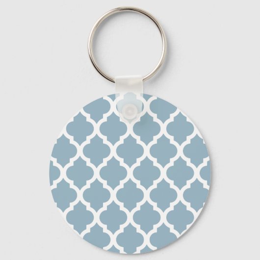 Aquamarine Moroccan Tile Trellis Sleutelhanger (Voorkant)