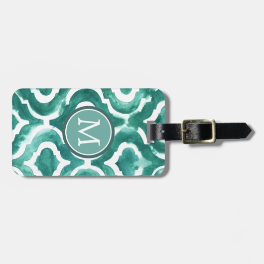 Aquamarine Motif IV Bagagelabel (Voorkant horizontaal)