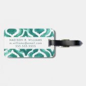 Aquamarine Motif IV Bagagelabel (Achterkant horizontaal)