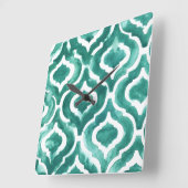 Aquamarine Motif IV Vierkante Klok (Hoek)