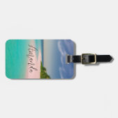 Aquamarine Ocean Tropical Beach Scenic Bagagelabel (Voorkant horizontaal)