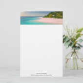 Aquamarine Ocean Tropical Beach Scenic Briefpapier (Staand voorkant)