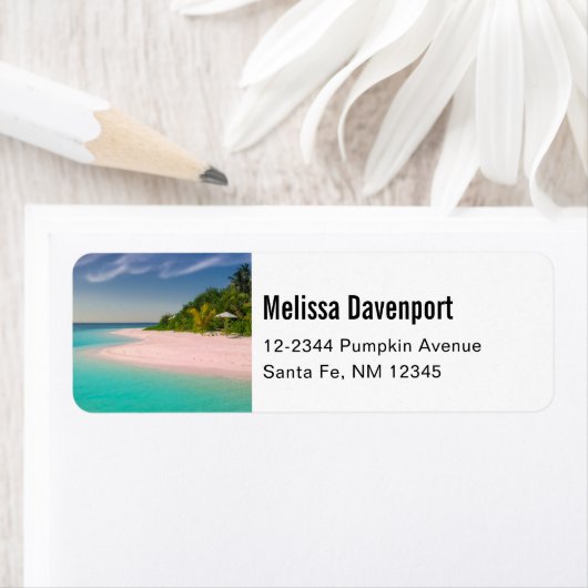 Aquamarine Ocean Tropical Beach Scenic Etiket (Insitu)