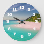 Aquamarine Ocean Tropical Beach Scenic Grote Klok (Voorkant)