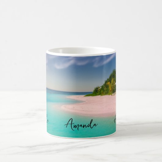 Aquamarine Ocean Tropical Beach Scenic Koffiemok (Center)