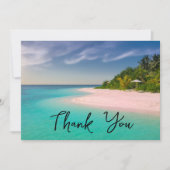Aquamarine Ocean Tropical Beach Scenic Photo Bedankkaart (Voorkant)
