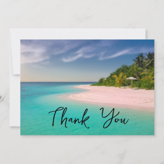 Aquamarine Ocean Tropical Beach Scenic Photo Bedankkaart (Voorkant)