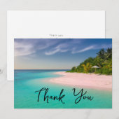 Aquamarine Ocean Tropical Beach Scenic Photo Bedankkaart (Voorkant / Achterkant)