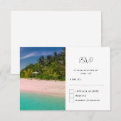 Aquamarine Ocean Tropical Beach Scenic Photo RSVP Kaartje (Voorkant / Achterkant)
